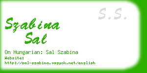 szabina sal business card